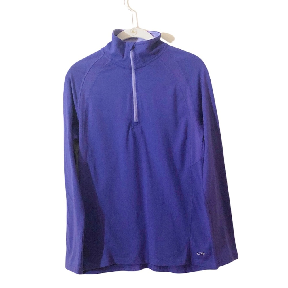 3/15$ Champion 1/4 Zip Pullover purple long sleeve size XS